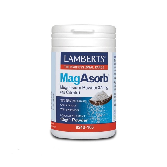 Lamberts Mag Asorb Magnesium Powder 375mg (as Citrate) , Μαγνήσιο σε μ …