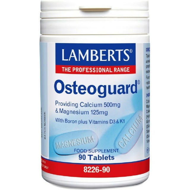 Lamberts Osteoguard Calcium 500mg, Magnesium 125mg, Vit D3 & K1 Συμπλήρωμα Διατροφής για Υγιή Οστά 90 Ταμπλέτες