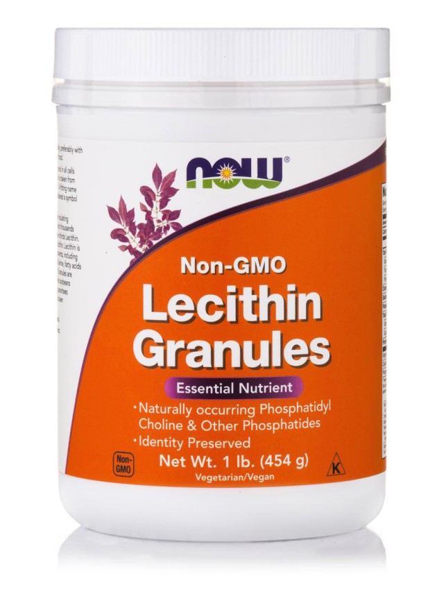 Now Foods Lecithin Granules Non-GMO Συμπλήρωμα Διατροφής Λεκιθίνης σε Μορφή Σκόνης 454gr