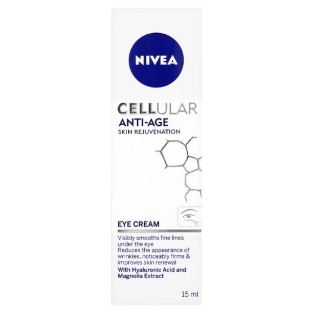 Nivea Hyaluron Cellular Filler Eye Cream SPF15 Αντιγηραντική Κρέμα Ματιών 15ml