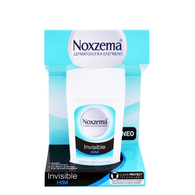 Noxzema Deo Roll On Invisible Him Αντρικό Αποσμητικό Ενάντια Στα Λευκά …