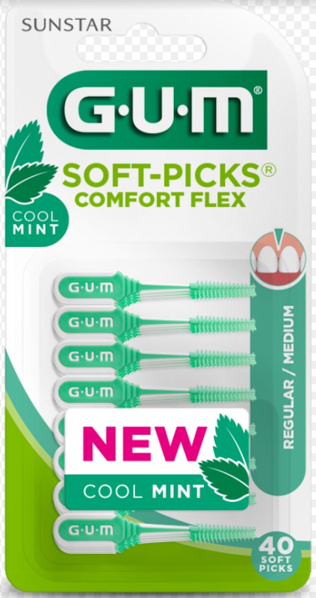 Gum Soft Picks Comfort Flex Cool Mint Medium [670] Μεσοδόντια Βουρτσάκ …