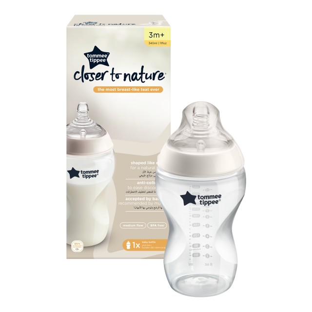 Tommee - Tippee TT CTN Bottle Ne Ar Scan Μπιμπερό Closer to Nature Μέτ …