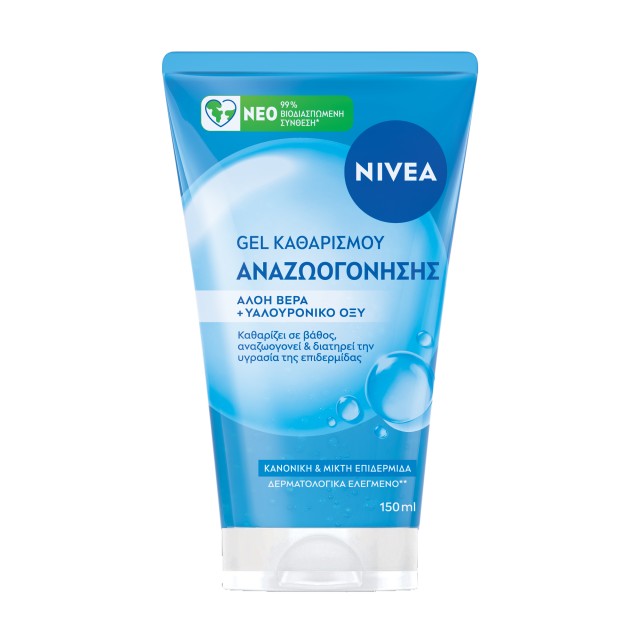 Nivea Gel Καθαρισμού & Αναζωογόνησης Προσώπου, Κανονικές & Μικτές Επιδ &hellip;