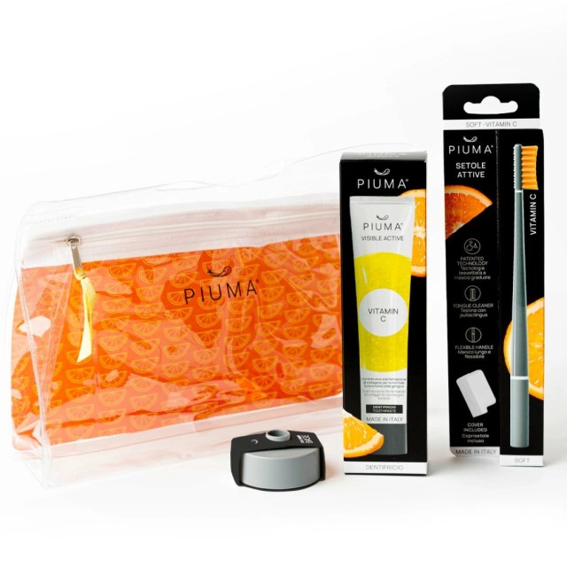 Piuma Gift Set Kit & Base Asphalt Grey Μαλακή Οδοντόβουρτσα Γκρι με Κα … Piuma Gift Set Kit & Base Asphalt Grey Μαλακή Οδοντόβουρτσα Γκρι με Κα …