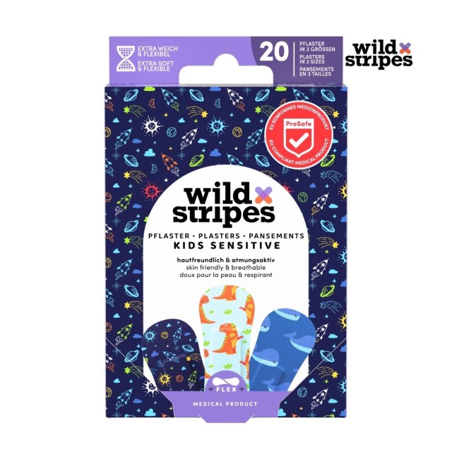 Wild Stripes Kids Space Παιδικά Αυτοκόλλητα Επιθέματα Πολύχρωμα σε 3 Μ …