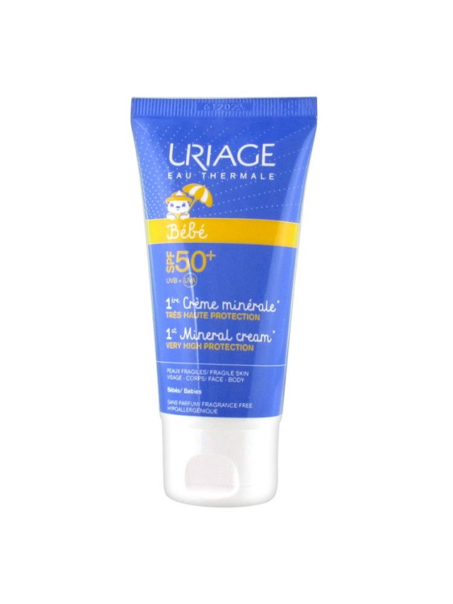 Uriage Bebe Mineral Cream SPF50 Βρεφικό Αντηλιακό Γαλάκτωμα, 50ml