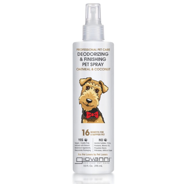Giovanni Pet Deodorizing & Finishing Spray Αποσμητικό Φινιρίσματος Για Σκύλους Με Βρώμη & Καρύδα 295ml
