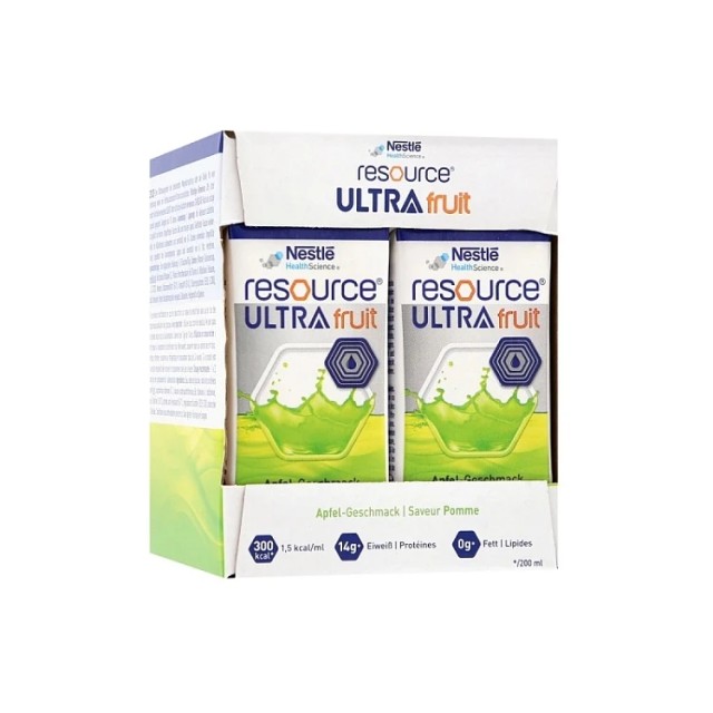 Nestle Resource Ultra High Protein Γεύση Μήλο, 4 Τεμάχια X, 200ml Nestle Resource Ultra High Protein Γεύση Μήλο, 4 Τεμάχια X, 200ml