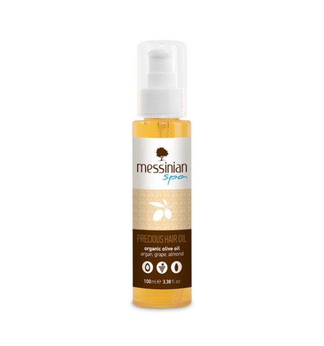 Messinian Spa Precious Hair Oil Argan, Grape, Almond Πολύτιμο Λάδι Πολ …