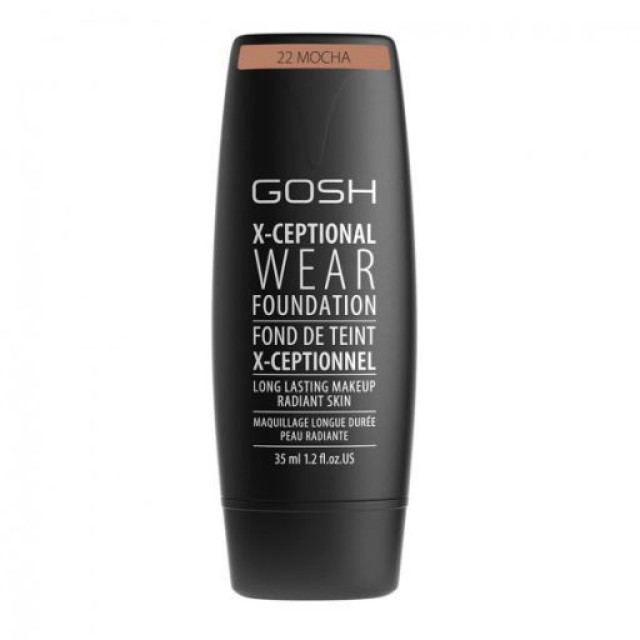 Gosh X-Ceptional Wear Make-up 22 Mocha 35ml Gosh X-Ceptional Wear Make-up 22 Mocha 35ml