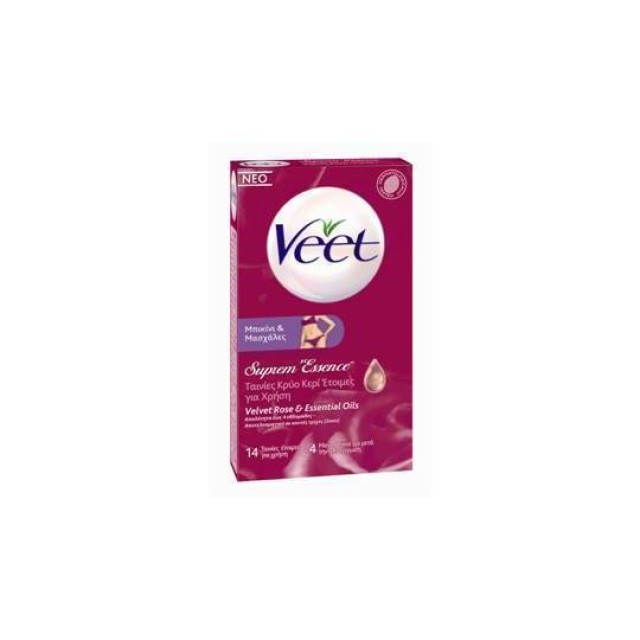 Veet Supreme Essence Ταινίες Αποτρίχωσης για το Μπικίνι Κρύο Κερί  14 &hellip;