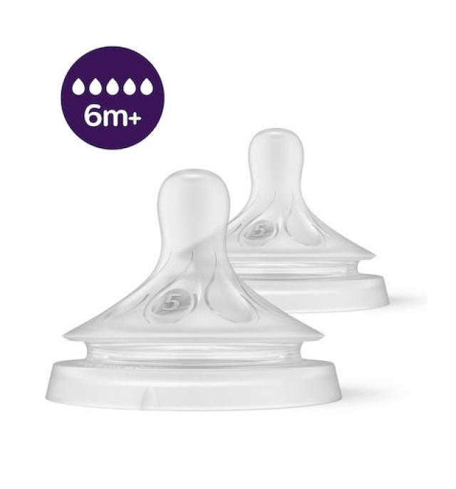 Avent Philips Natural Response Θηλές Σιλικόνης για 6m+ Ροή 5 2 Τεμάχια &hellip;