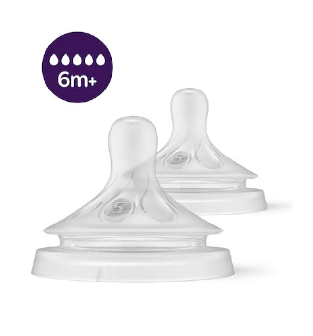 Avent Philips Natural Response Silicone Nipples for 6m+ Flow 5 2 …