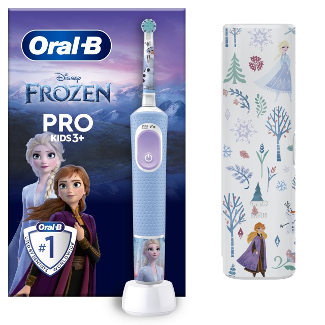 Oral B Kids Pro Ηλεκτρική Οδοντόβουρτσα Frozen με Θήκη Ταξιδίου, για Π …