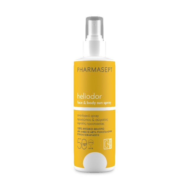 Pharmasept Heliodor Face & Body Sun SPF50 με Φυσικό Αντηλιακό Φίλτρο Α …