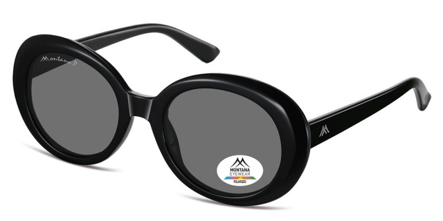 Montana Γυναικεία Γυαλιά Ηλίου Στρογγυλός Φακός Μαύρα 1 Τεμάχιο [MP70]