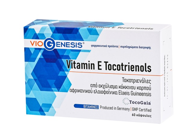 VioGenesis Vitamin E Tocotrienols Συμπλήρωμα Διατροφής Πολυβιταμινών 60 Κάψουλες