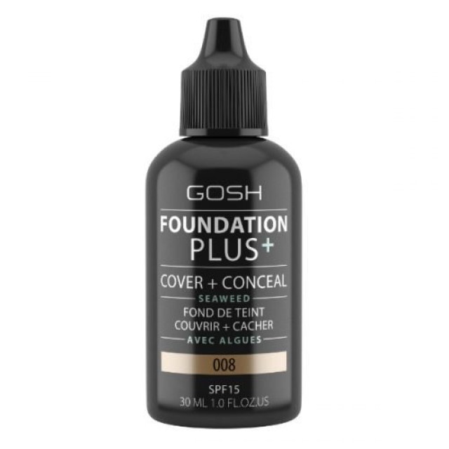 Gosh Foundation Plus+ Golden 08, 30ml