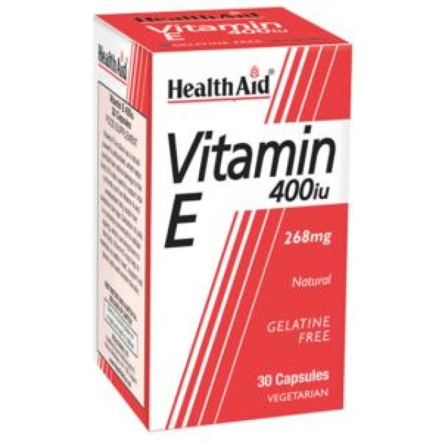 Health Aid Vitamin E 400IU 268mg Dietary Supplement with Antioxidant Properties 30 Herbal Capsules