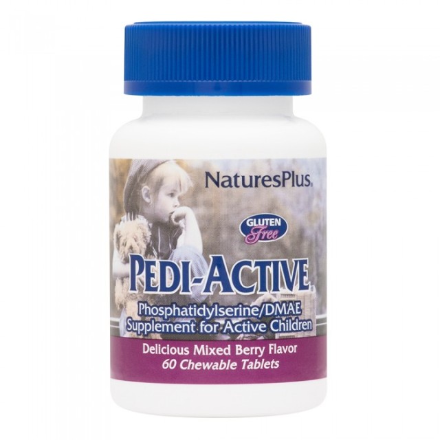 Natures Plus Pedi Active Παιδική Πολυβιταμίνη με Γεύση Μούρο 60 Μασώμενες Ταμπλέτες