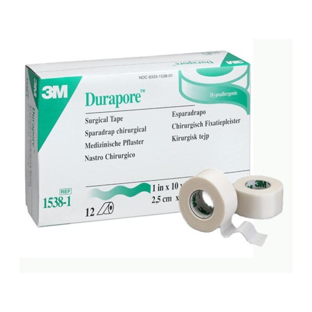 3M Durapore 2.5cm x 9.1m [1538-1] 12 Τεμάχια