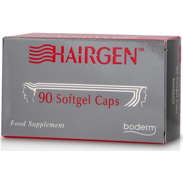 Boderm Hairgen Συμπλήρωμα Διατροφής Κατά της Τριχόπτωσης 90 Μαλακές Κά … Boderm Hairgen Συμπλήρωμα Διατροφής Κατά της Τριχόπτωσης 90 Μαλακές Κά …