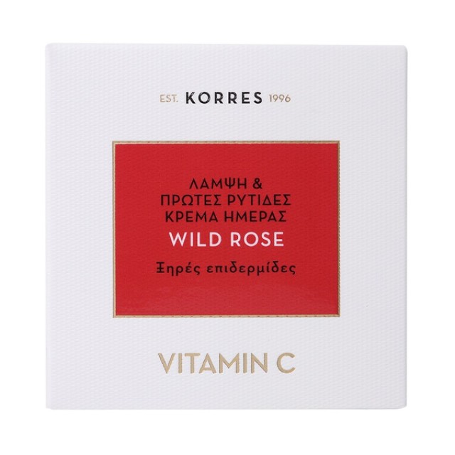 Korres Wild Rose Vitamin C Λάμψη & Πρώτες Ρυτίδες Κρέμα Ημέρας Για Ξηρ …