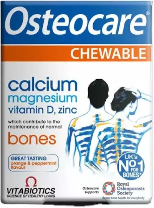 Vitabiotics OsteoCare Chewable για την Καλή Υγεία των Οστών 30 Μασώμεν …