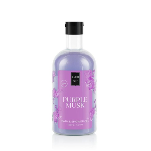 Lavish Care Purple Musk Bath & Shower Αφρόλουτρο Gel με Άρωμα Λευκού Μ …