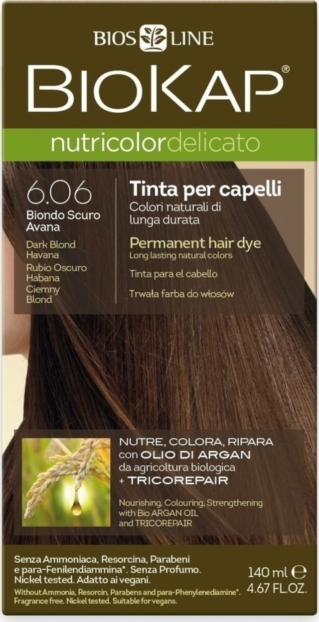 Biokap Nutricolor Delicato No6.06 Dark Blond Havana Βαφή Μαλλιών Ξανθό …