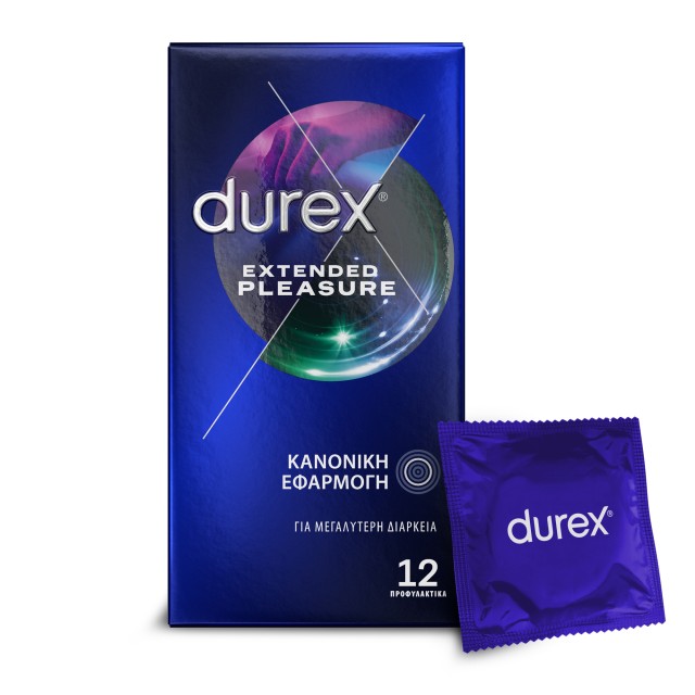 Durex Προφυλακτικά με Επιβραδυντικό Τζελ Extended Pleasure 12 Τεμάχια