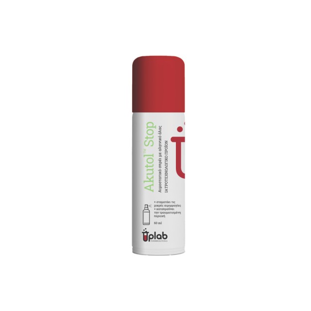 Uplab Akutol Stop Αιμοστατικό Spray με Πηκτική Δράση 60ml Uplab Akutol Stop Αιμοστατικό Spray με Πηκτική Δράση 60ml