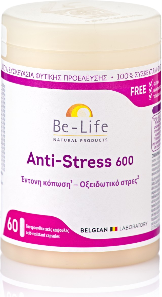 Be Life Anti Stress 600 Συμπλήρωμα Διατροφής για το Άγχος 60 Γαστροανθεκτικές Κάψουλες