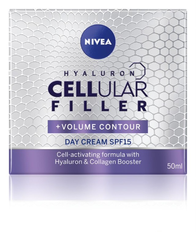 Nivea Hyaluron Cellular Filler Volume & Contour SPF15 Αντιρυτιδική Κρέμα Προσώπου 50ml