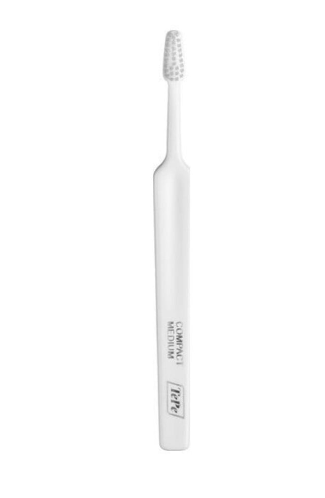 TePe Select Compact Medium Οδοντόβουρτσα Ενηλίκων Μέτρια Λευκό 1 Τεμάχιο