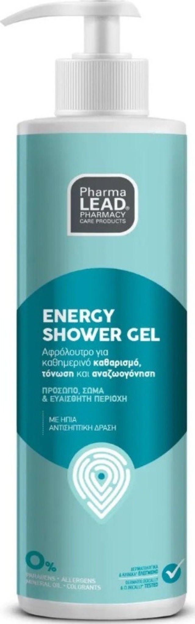 PharmaLead Energy Shower Gel Αφρόλουτρο για Τόνωση - Αναζωογόνηση για Πρόσωπο και Σώμα 500ml