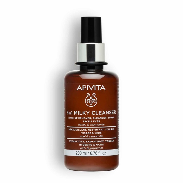 Apivita Milky Cleanser Γαλάκτωμα Καθαρισμού 3 σε 1 για Πρόσωπο & &hellip;