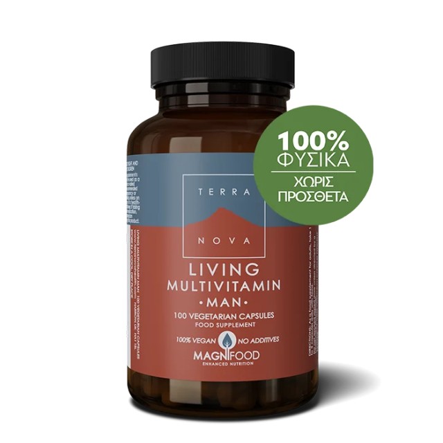 Terranova Living Multivitamin Man Πολυβιταμίνη για τον Άνδρα 100 Φυτικ … Terranova Living Multivitamin Man Πολυβιταμίνη για τον Άνδρα 100 Φυτικ …