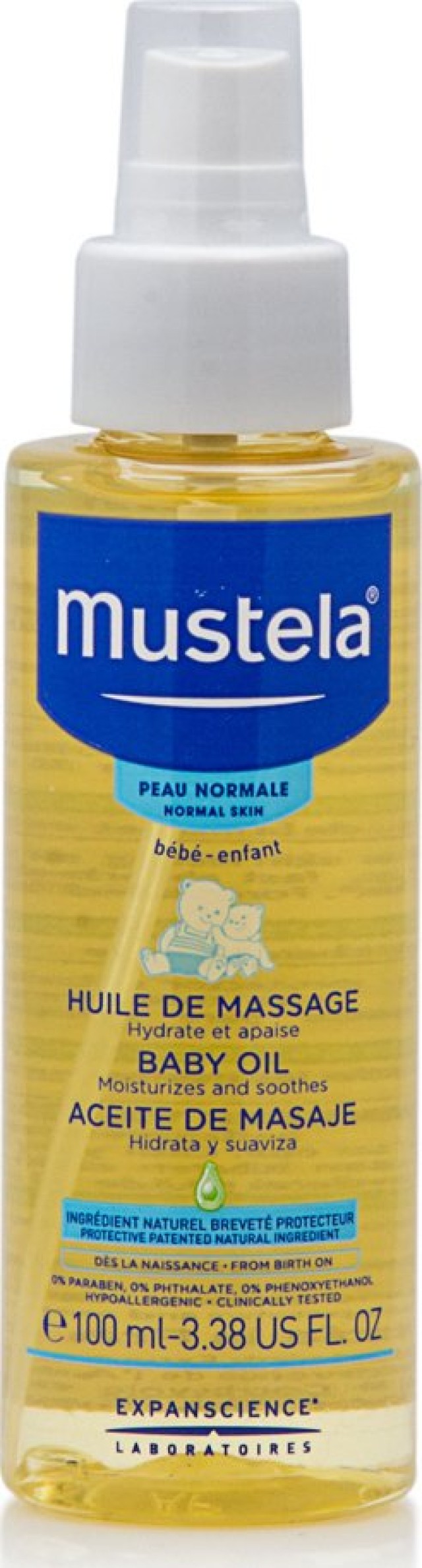 Mustela Bebe Huile de Massage Λάδι Μασάζ για το βρεφικό σώμα, 100ml