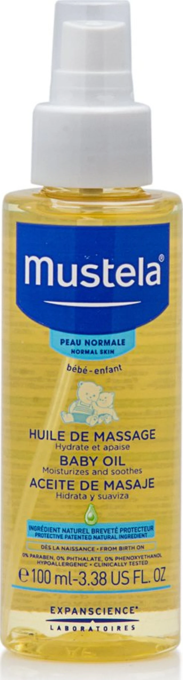 Mustela Bebe Huile de Massage Massage oil for the baby's body, 100ml Mustela Bebe Huile de Massage Massage oil for the baby's body, 100ml