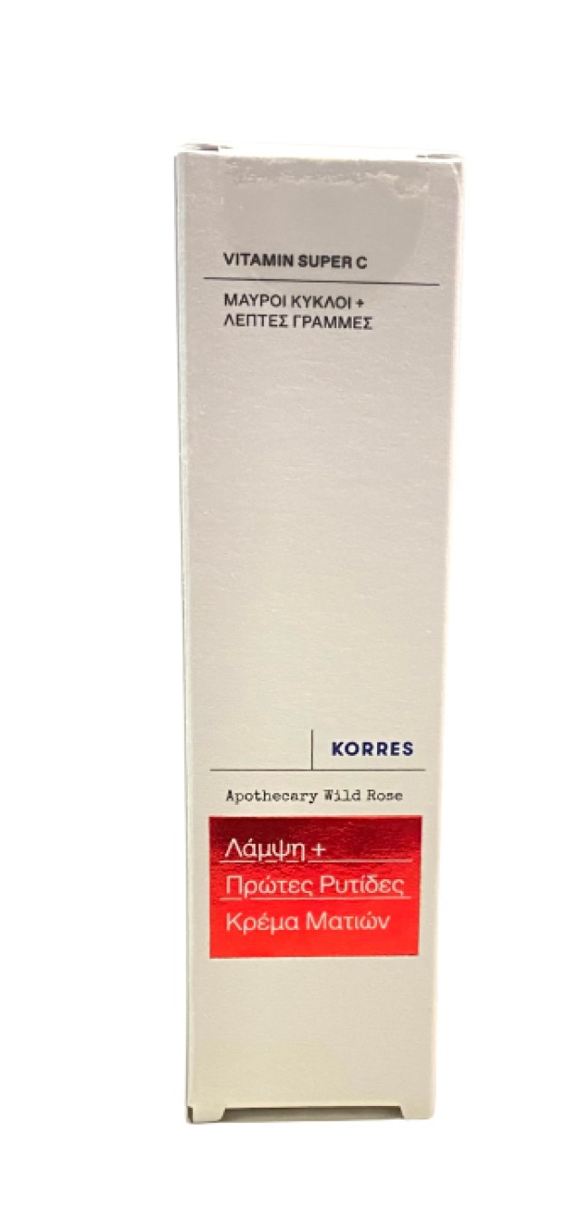 Korres Wild Rose Άγριο Τριαντάφυλλο Κρέμα Ματιών για Λάμψη, Πρώτες Ρυτ …