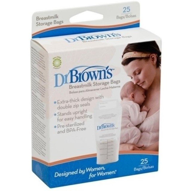 Dr. Brown’s Σακουλάκια φύλαξης μητρικού γάλακτος, 25 τεμ. Dr. Brown’s Σακουλάκια φύλαξης μητρικού γάλακτος, 25 τεμ.