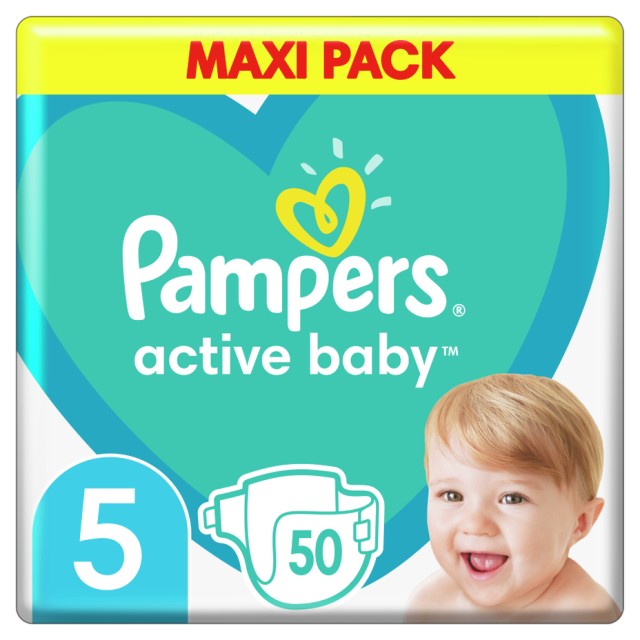 Pampers Active Baby Maxi Pack Μέγεθος 5 [11-16kg] 50 Πάνες