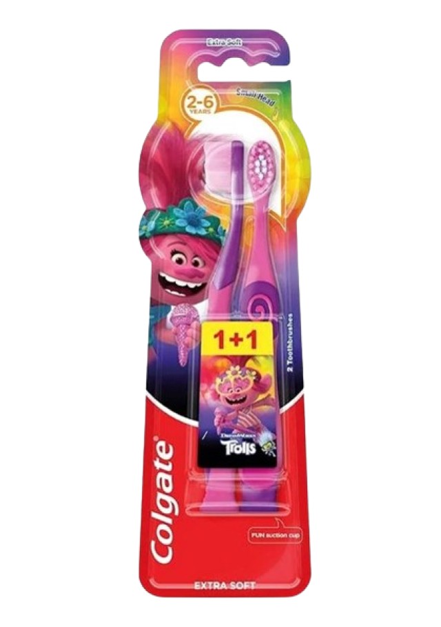 Colgate Trolls Extra Soft Παιδικές Οδοντόβουρτσες για 2-6 Ετών Πολύ Μα …