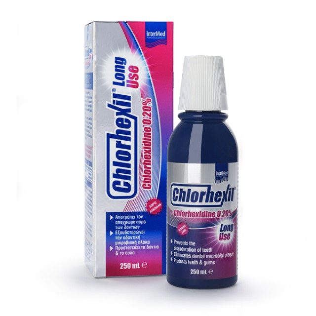Intermed Chlorhexil Long Use Στοματικό Διάλυμα Χλωρεξιδίνης 0,20% 250m …