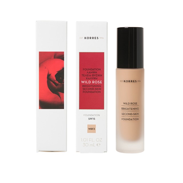 Korres Foundation Make Up SPF15 - WRF3 Υγρό Μεικ-απ Άγριο Τριαντάφυλλο …