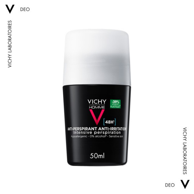 Vichy Homme Deodorant For Sensitive Skin Αποσμητικό Roll-on 48ωρης Προ &hellip;