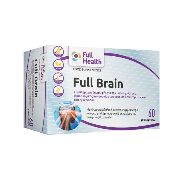 Full Health Full Brain για την Καλή Λειτουργία του Εγκεφάλου 60 Φυτικές Κάψουλες Full Health Full Brain για την Καλή Λειτουργία του Εγκεφάλου 60 Φυτικέ …