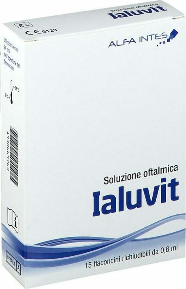 IaluVit Ophthalmic Solution Οφθαλμικές Σταγόνες με Υαλουρονικό Οξύ για την Ξηροφθαλμία 15 Φιαλίδια x 0,6ml